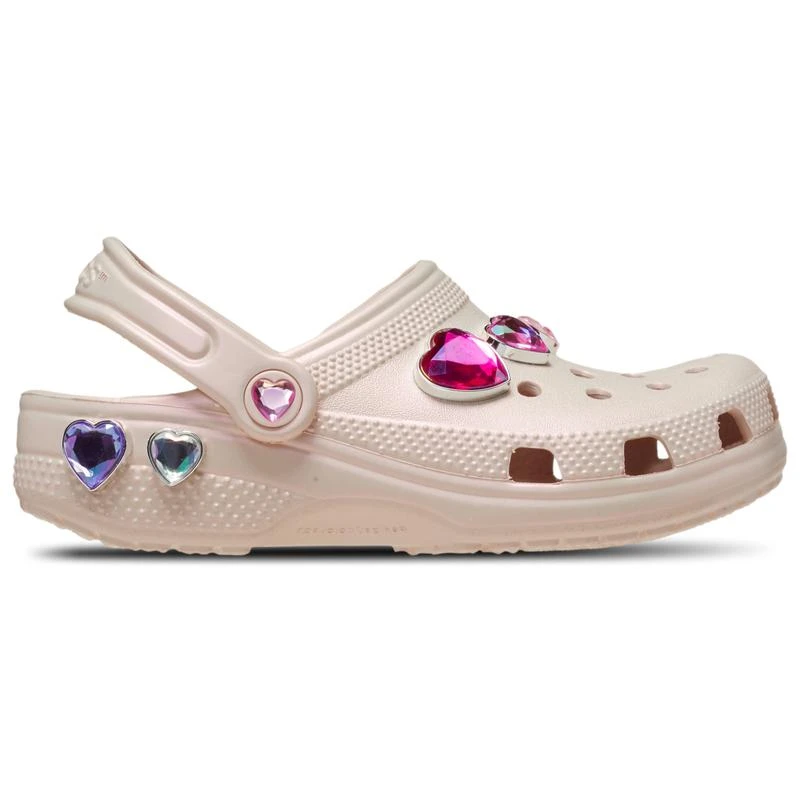 商品Crocs|Crocs Classic Iridescent Hearts Clogs - Girls' Grade School,价格¥469,第1张图片