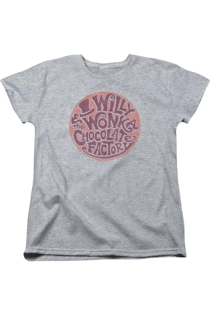 商品Gildan|Willy Wonka And The Chocolate Factory Circle Logo Short Sleeve Womens Tee / T-Shirt,价格¥221,第1张图片