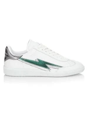 商品Isabel Marant|Bryce Two-Tone Bolt Leather Sneakers,价格¥2040,第1张图片