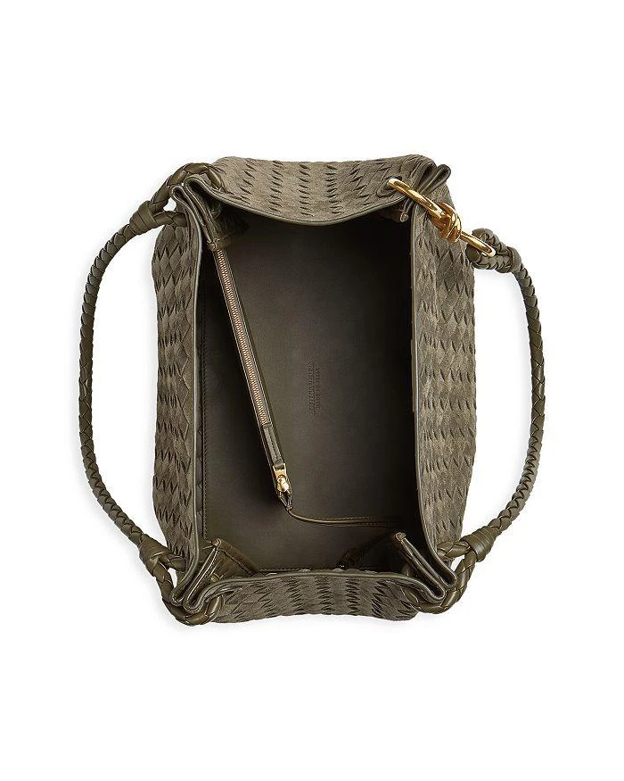 商品Bottega Veneta|Large Parachute Intrecciato Suede Shoulder Bag,价格¥47829,第3张图片详细描述