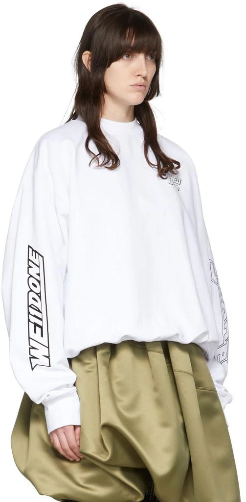 商品We11done|White Cotton Sweatshirt,价格¥1711,第2张图片详细描述
