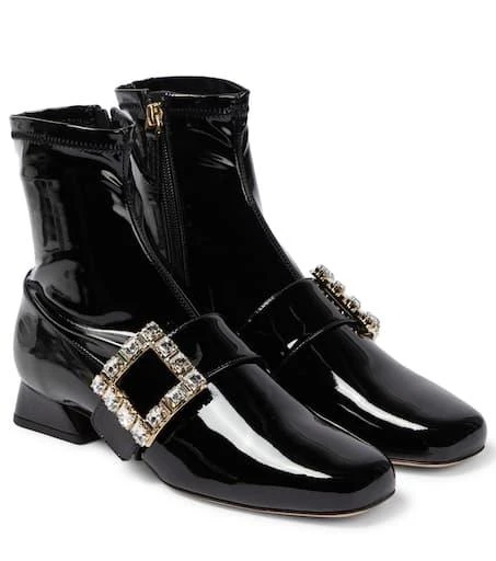 商品Roger Vivier|Très Vivier faux leather ankle boots,价格¥12886,第1张图片