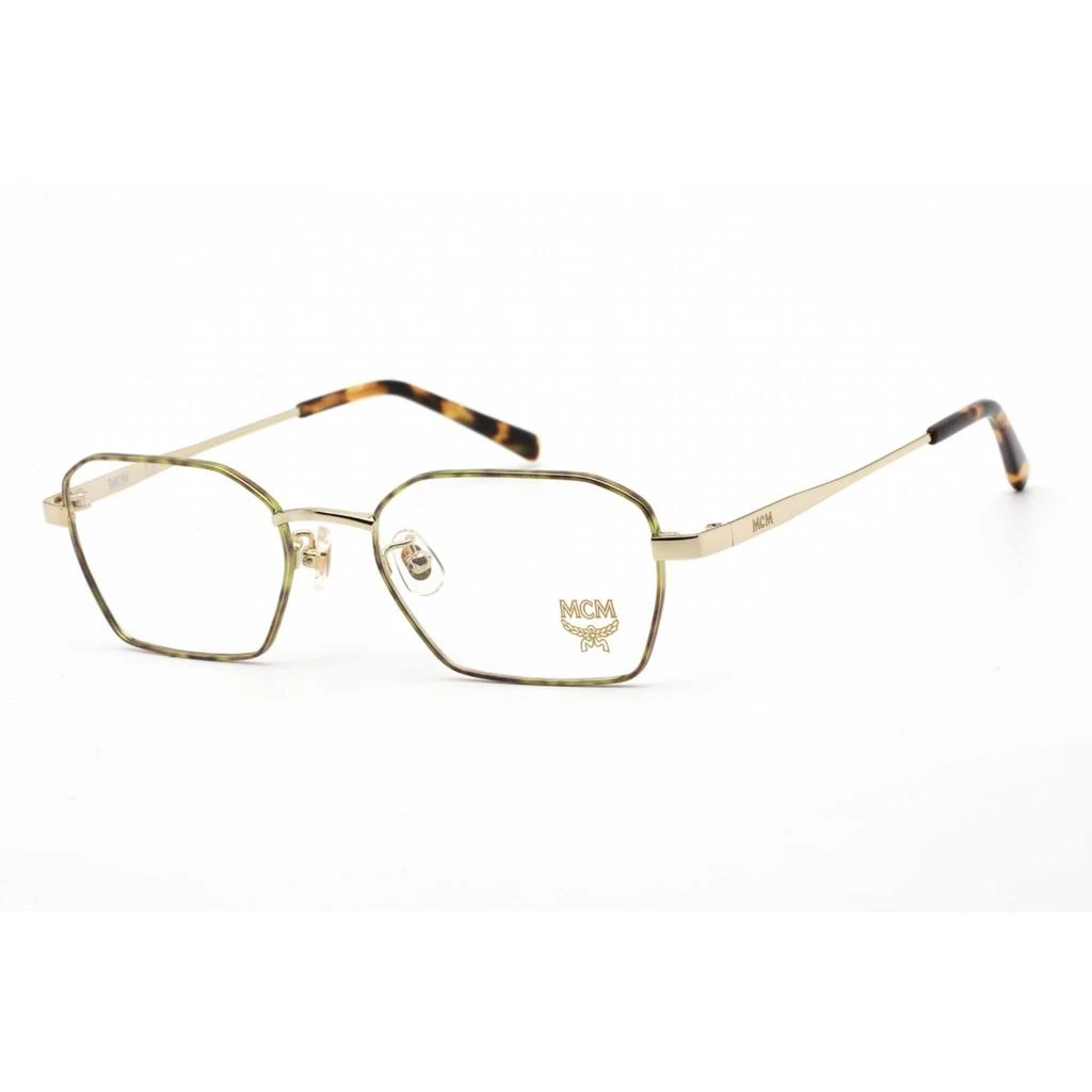 商品MCM|Mcm Unisex Eyeglasses - Clear Demo Lens Shiny Gold/Green Havana Metal | MCM2130A 712,价格¥241,第1张图片