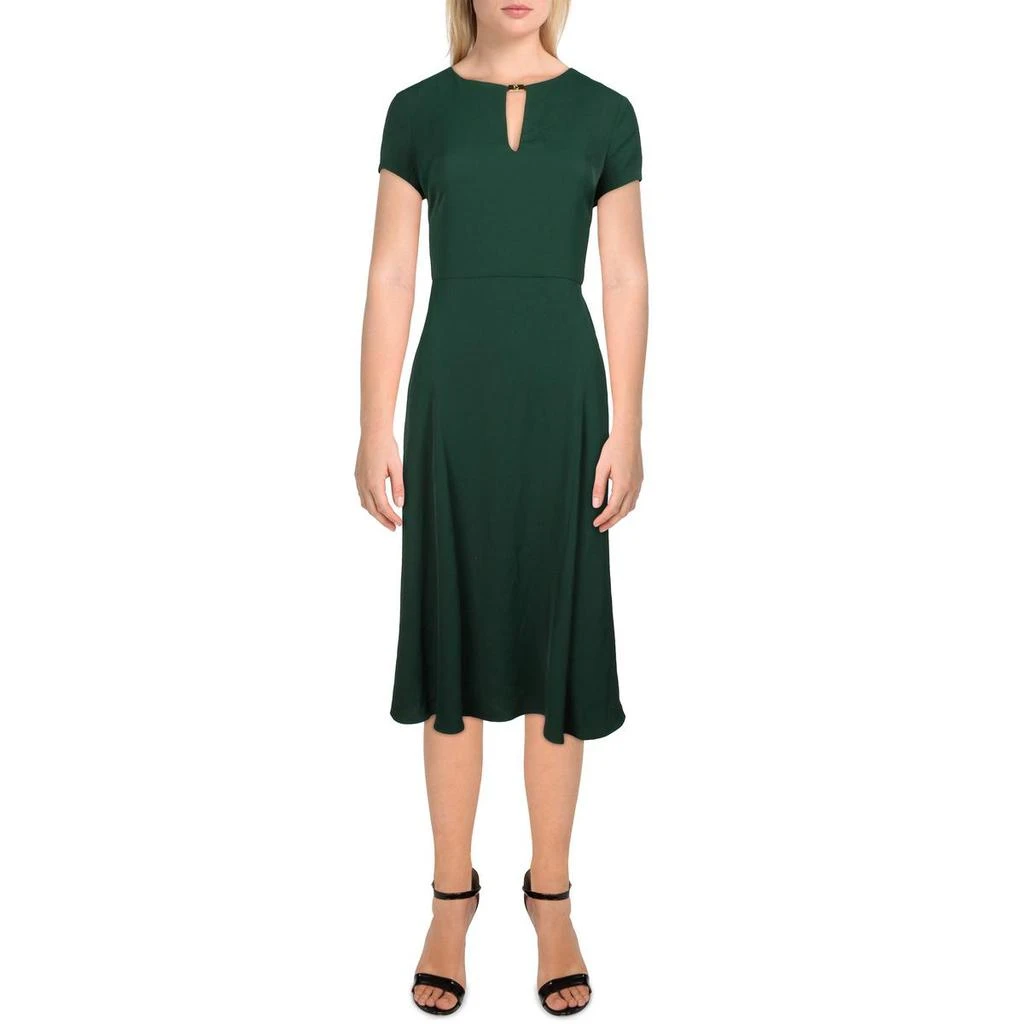 商品Ralph Lauren|Lauren Ralph Lauren Womens Georgette Cap Sleeves Fit & Flare Dress,价格¥388,第1张图片详细描述