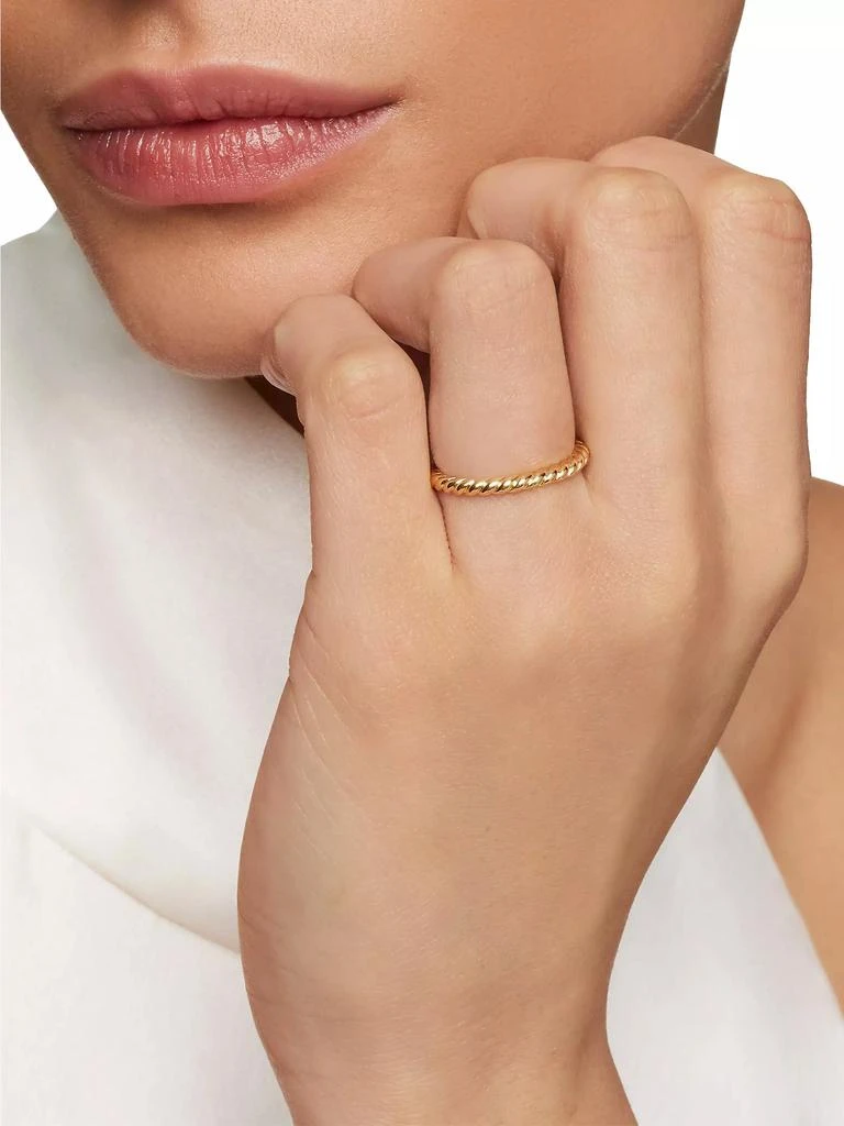 商品David Yurman|Cable Band Ring in 18K Yellow Gold, 2MM,价格¥6399,第3张图片详细描述