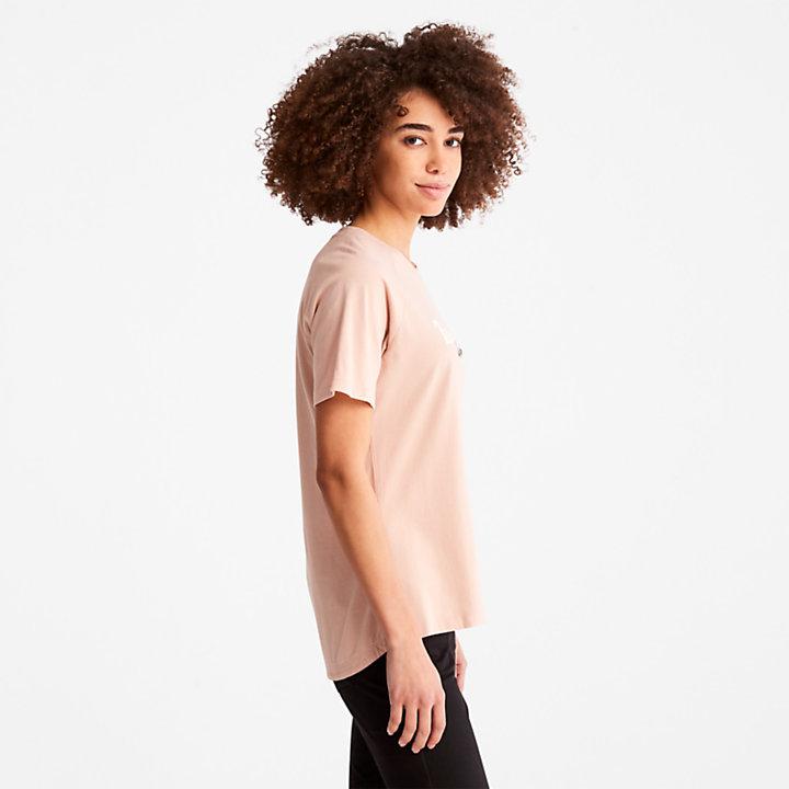 Raglan-sleeve Logo T-Shirt for Women in Light Pink商品第4张图片规格展示