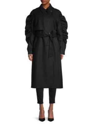 商品Ted Baker London|Ruched-Sleeve Wool-Blend Coat,价格¥789,第1张图片