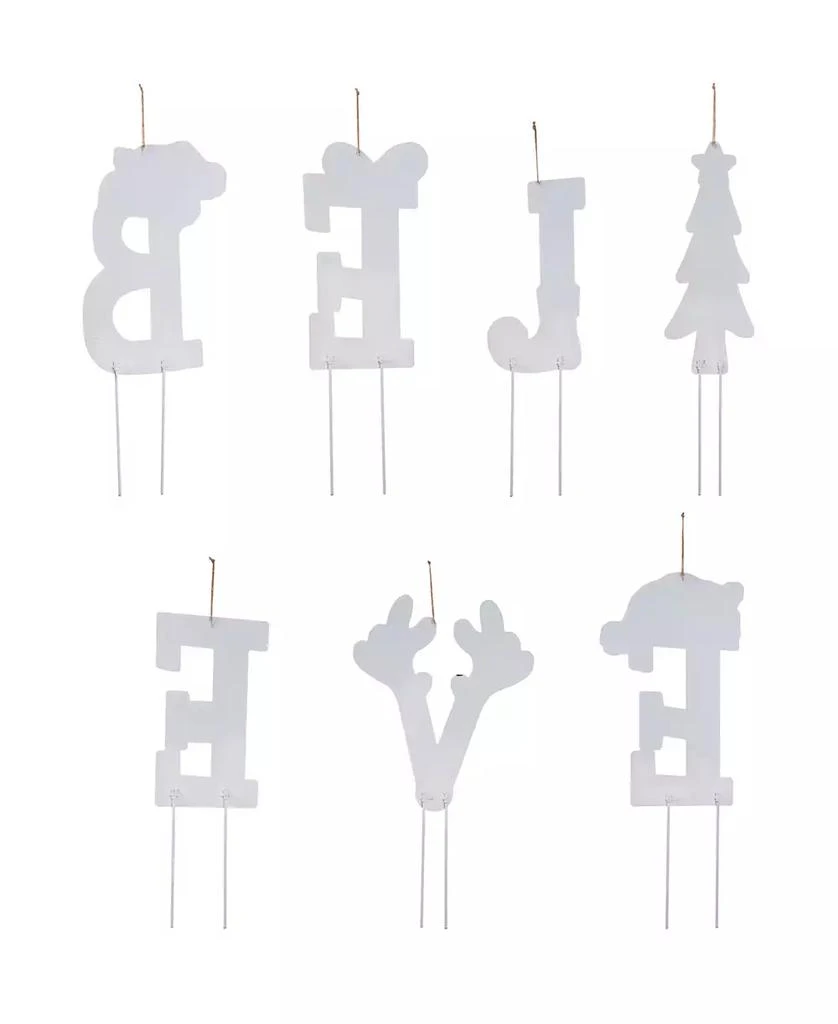 商品Glitzhome|Believe Yard Stake or Wall Decor, Set of 7,价格¥1525,第2张图片详细描述