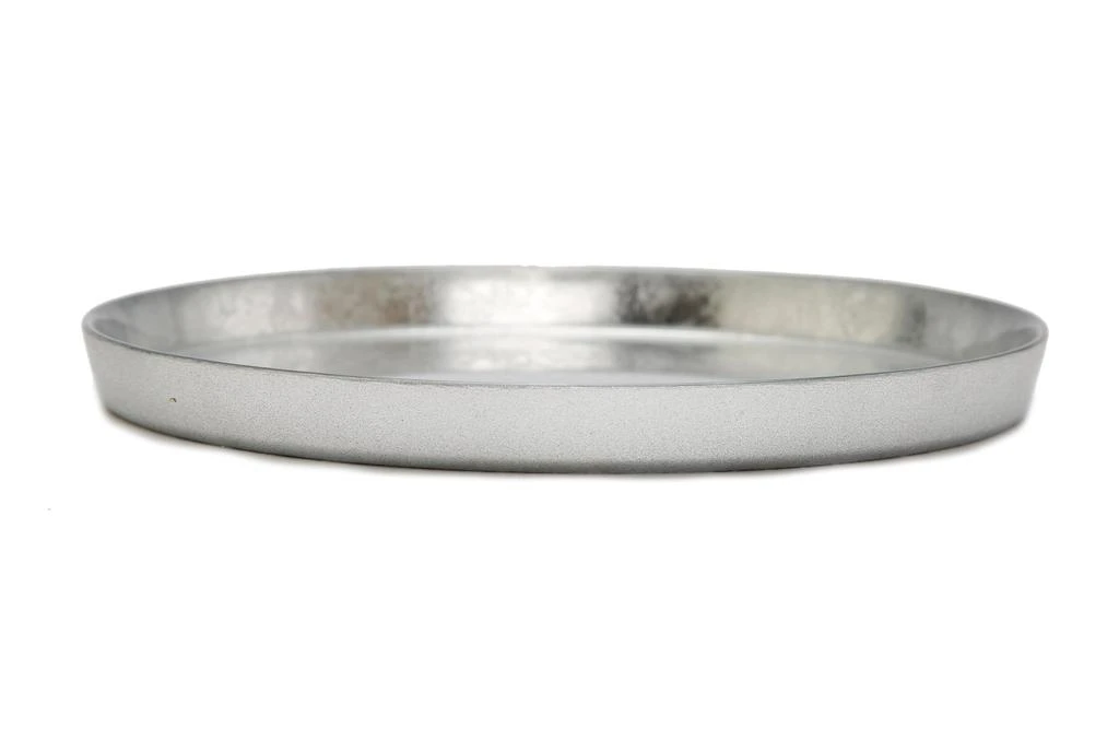 商品Classic Touch Decor|Set of 4 Silver Glitter Salad Plates with Raised Rim,价格¥363,第1张图片