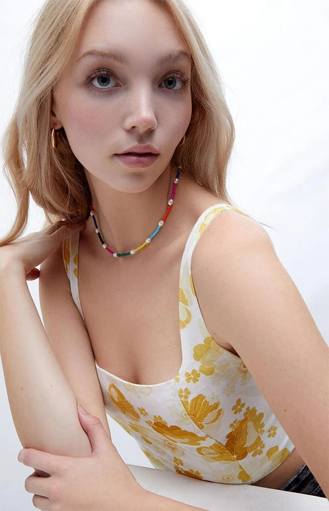 商品LA Hearts|Colorblock Pearl Choker Necklace,价格¥64,第1张图片