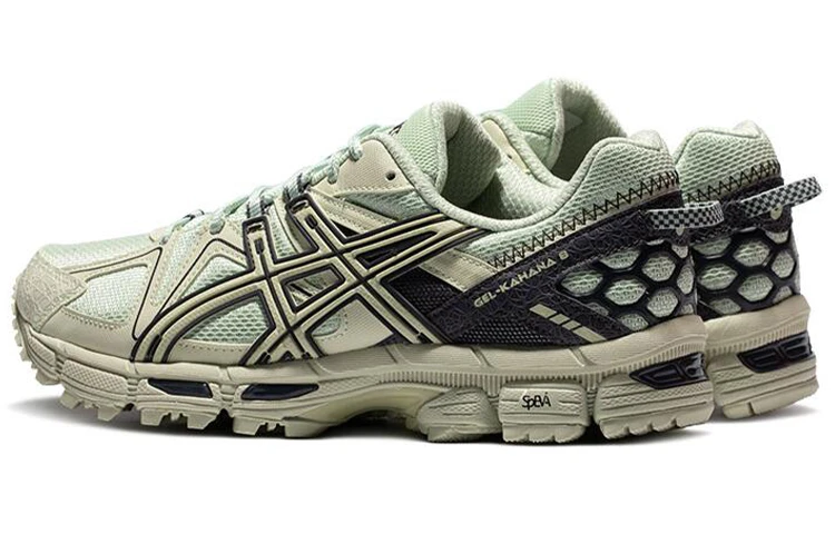 商品[国内直发] Asics|Gel-Kahana 8 舒适系带专业 织物合成革减震耐磨透气 低帮 越野跑步鞋 男款 绿黑,价格¥634,第4张图片详细描述