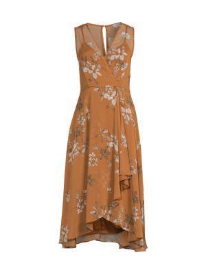 商品Calvin Klein|Floral Faux Wrap Dress,价格¥284,第5张图片详细描述