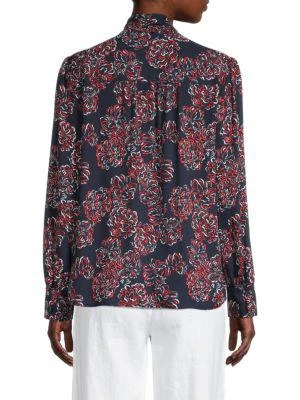 商品Tommy Hilfiger|Floral Tie-Neck Blouse,价格¥225,第2张图片详细描述