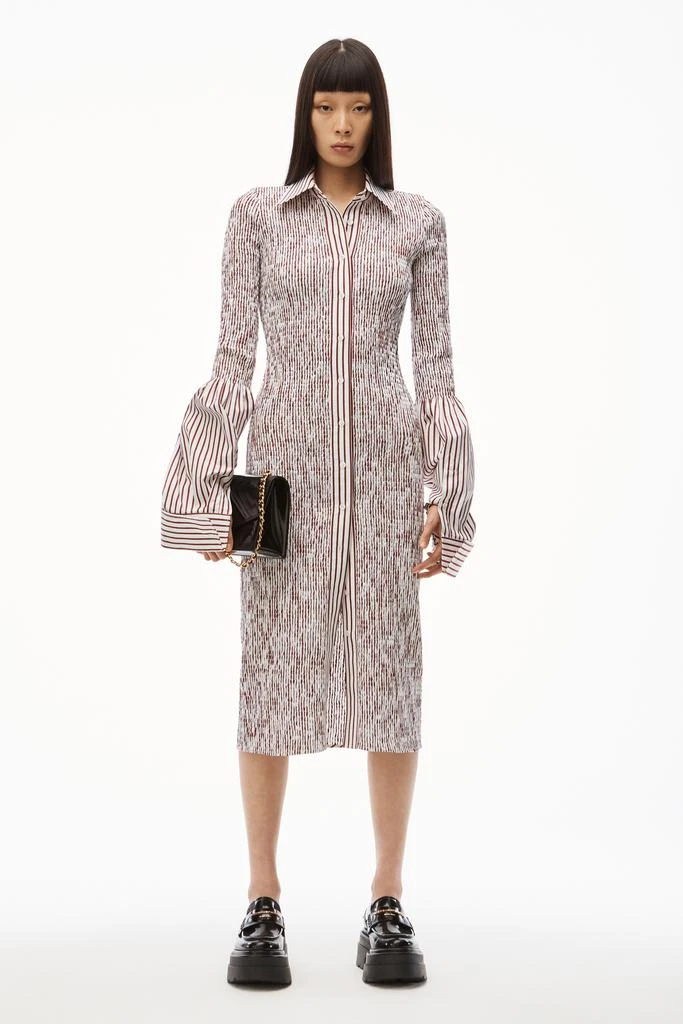 商品Alexander Wang|SMOCKED STRIPED DRESS IN COTTON POPLIN,价格¥6286,第2张图片详细描述