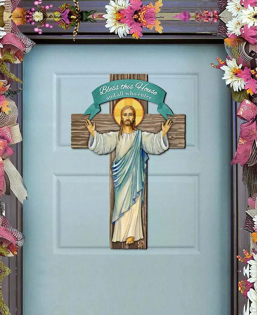 商品Designocracy|Holiday Wooden Door Decor Wall Decor Jesus Cross Door Decor G. DeBrekht,价格¥1099,第1张图片