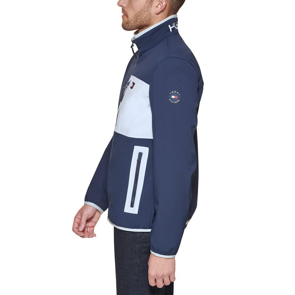 男款常规版型拼色软壳夹克商品第3张图片规格展示