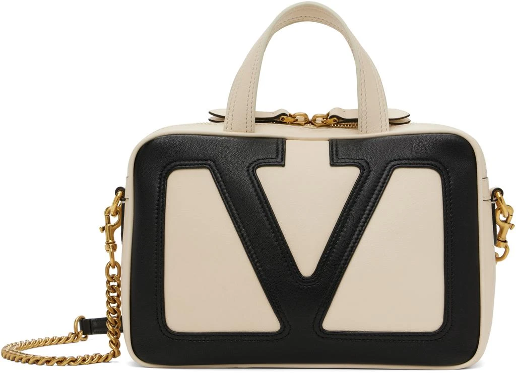 商品Valentino|灰白色 & 黑色 Viva Superstar Nappa Leather 手提包,价格¥25789,第1张图片