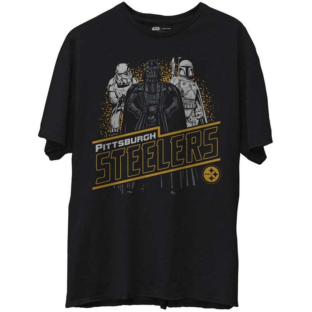 商品Junk Food|Men's Black Pittsburgh Steelers Empire Star Wars T-shirt,价格¥262,第2张图片详细描述