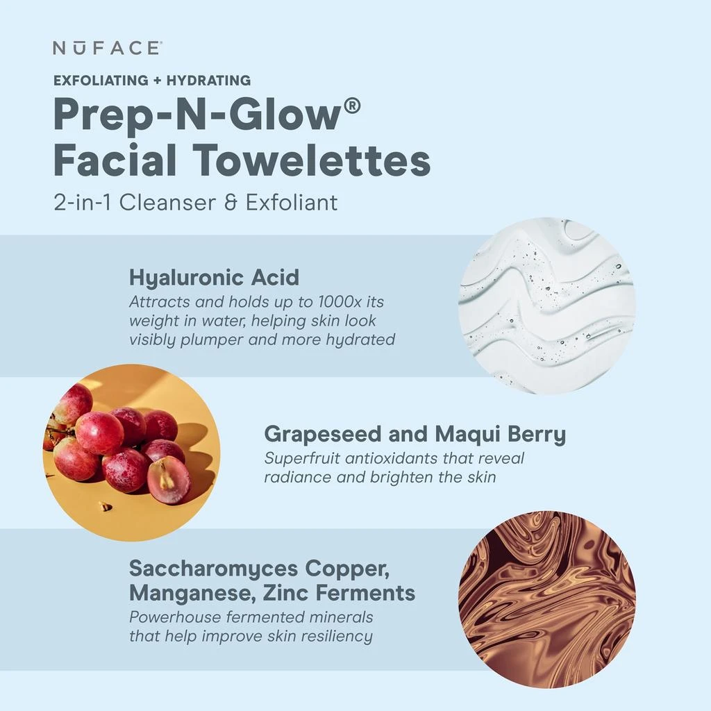 NuFACE Prep-N-Glow Facial Towelette 商品