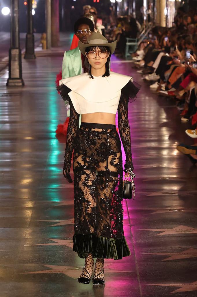 Sequined lace midi skirt商品第6张图片规格展示