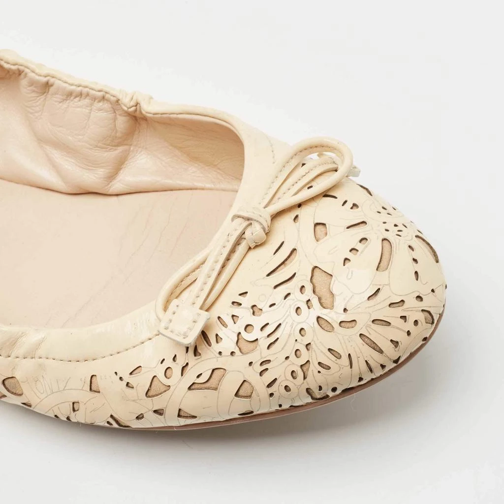Prada Cream Cutout Patent Leather Ballet  Flats Size 37.5 商品