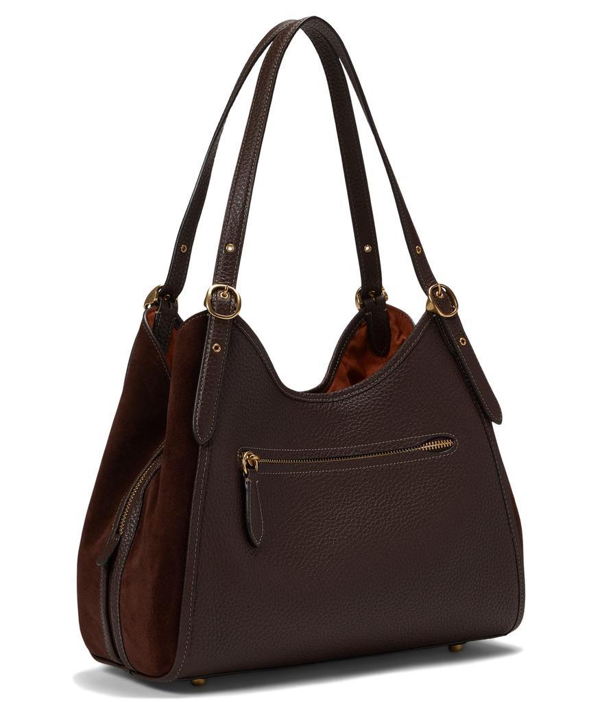 商品Coach|Mixed Leather with Suede Gusset Lori Shoulder Bag,价格¥3143,第4张图片详细描述