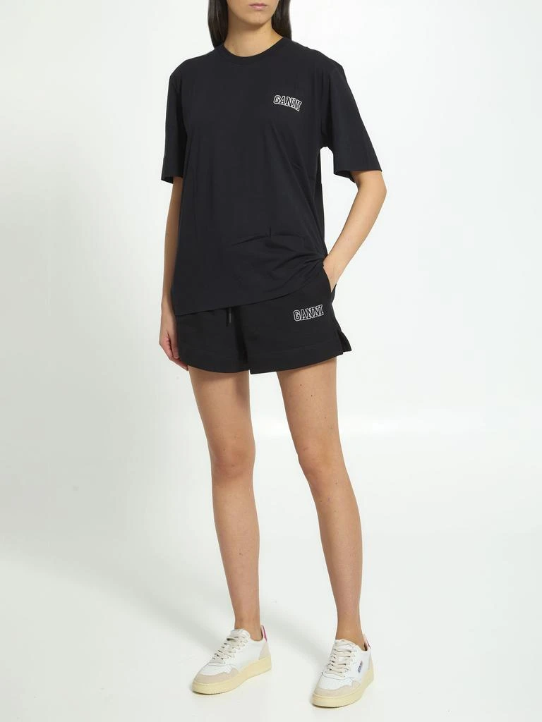 商品Ganni|Cotton shorts with logo,价格¥526,第2张图片详细描述