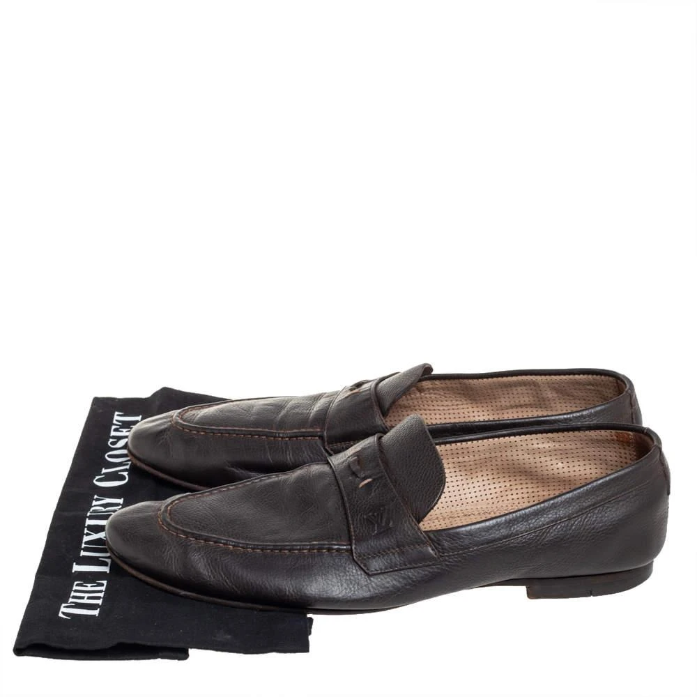 Louis Vuitton Brown Leather Slip On Loafers Size 42 商品