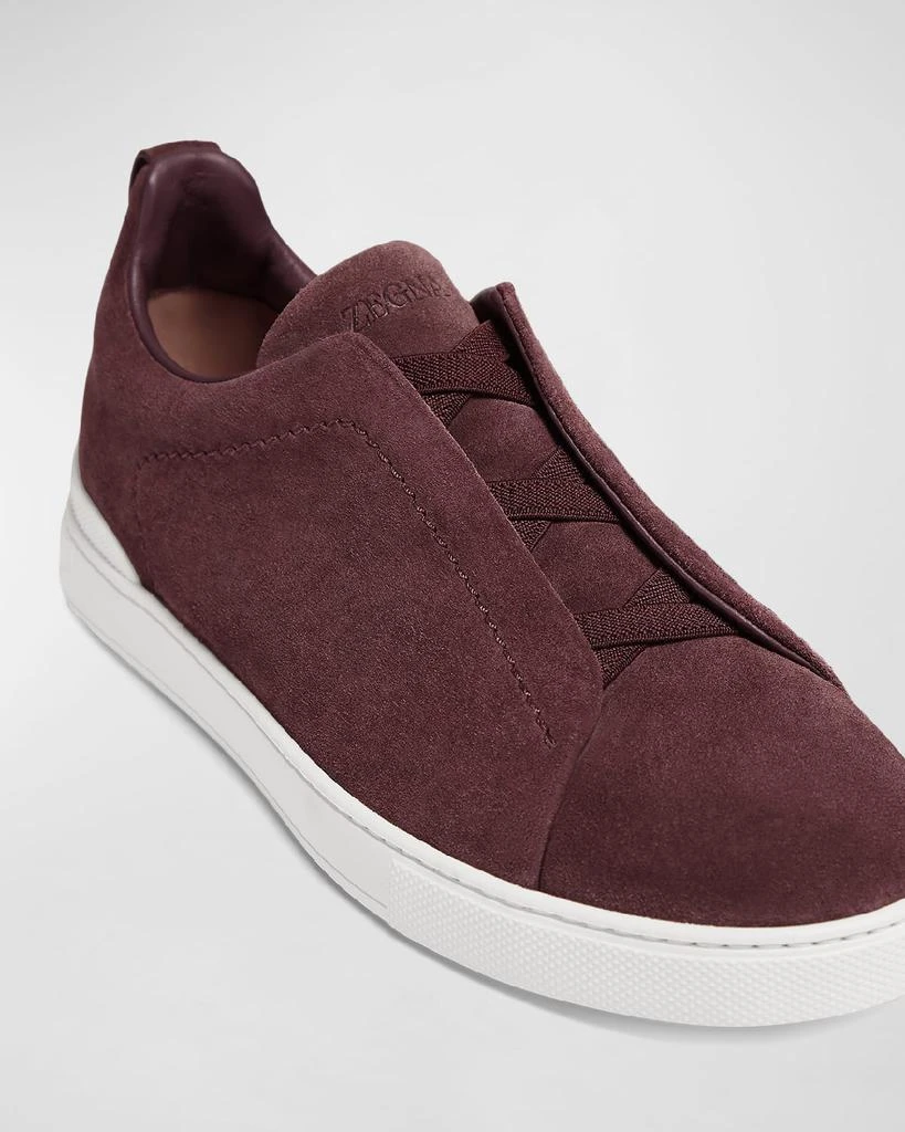 商品Zegna|Men's Triple Stitch Suede Sneakers,价格¥6483,第4张图片详细描述