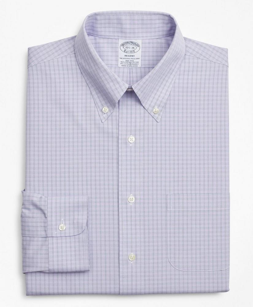 商品Brooks Brothers|Stretch Regent Regular-Fit Dress Shirt, Non-Iron Check,价格¥373,第6张图片详细描述