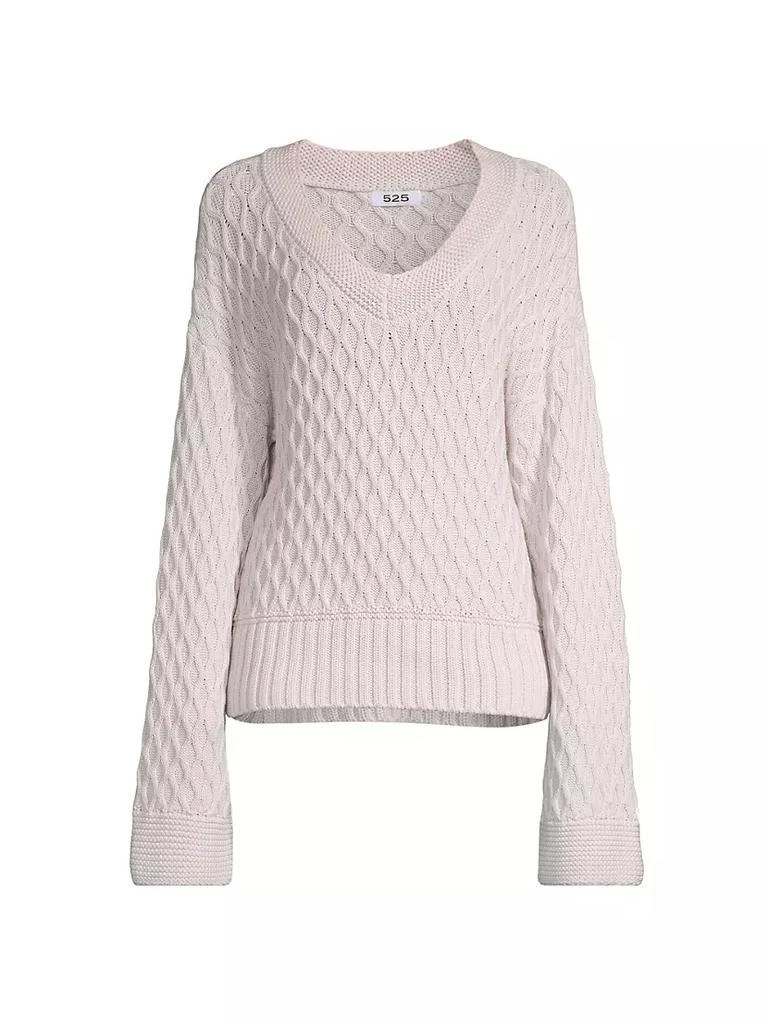 商品525 America|Cotton Mixed-Stitch V-Neck Sweater,价格¥677,第1张图片