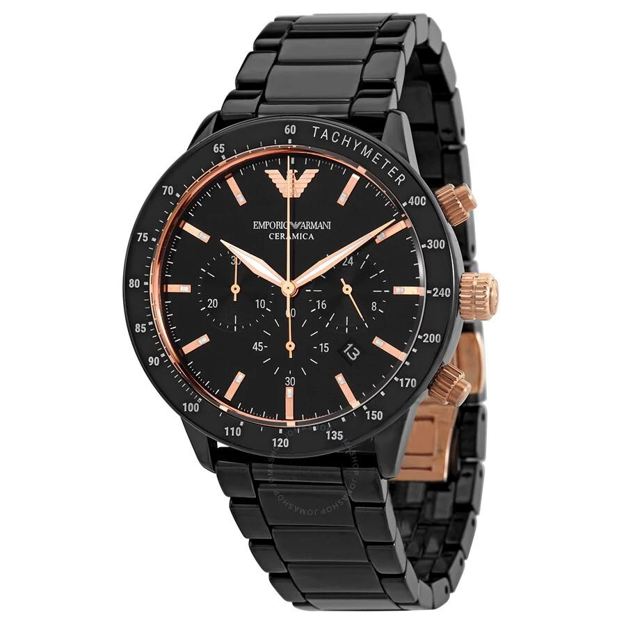 商品Emporio Armani|Chronograph Quartz Black Dial Men's Watch AR70002,价格¥1961,第1张图片