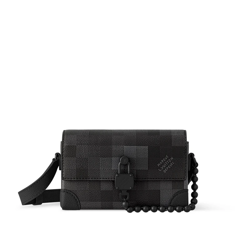 商品Louis Vuitton|LV/路易威登 男士黑色帆布单肩包,价格¥15615,第1张图片
