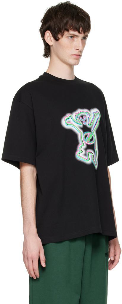 商品We11done|Black Colorful Teddy T-Shirt,价格¥900,第4张图片详细描述