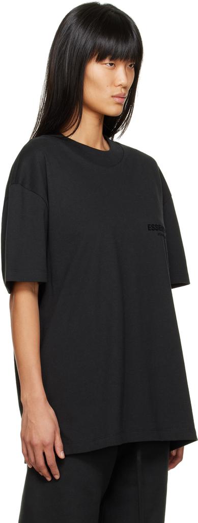 Black Flocked T-Shirt商品第2张图片规格展示