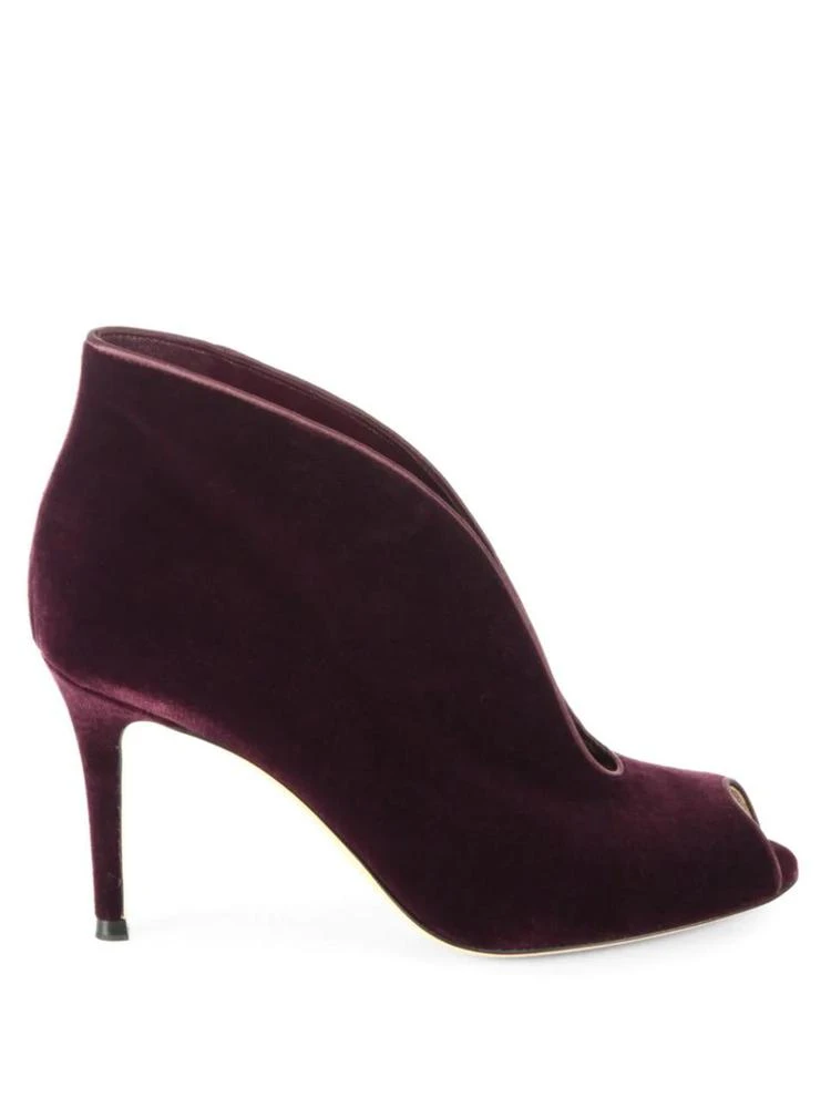 商品Gianvito Rossi|Velvet U Peep Toe Booties,价格¥3318,第5张图片详细描述