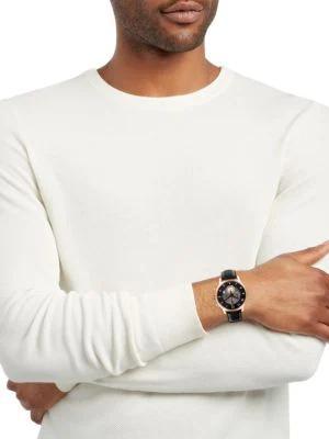商品Teslar|​42MM Rose Goldtone Stainless Steel Chronograph & Leather Bracelet Watch,价格¥2140,第4张图片详细描述
