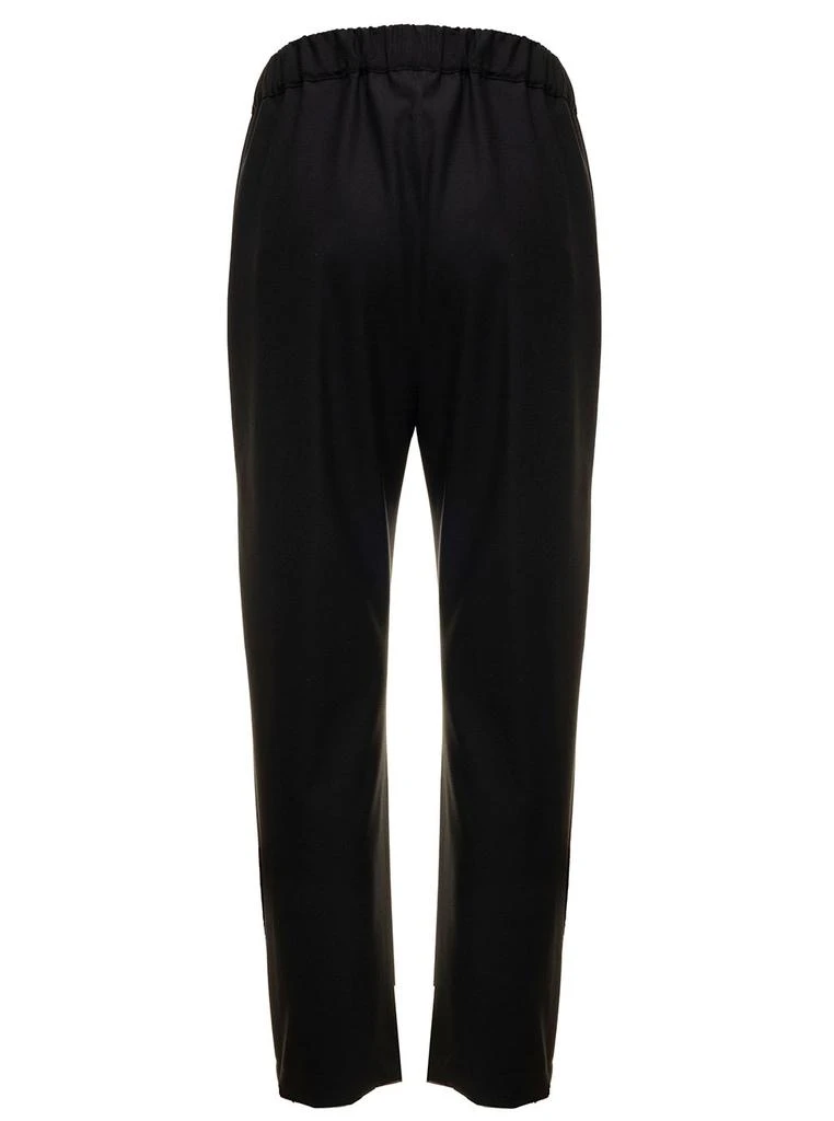 商品SEMICOUTURE|Semicouture Womans Black Light Wool Blend Trousers With Bow,价格¥1171,第2张图片详细描述