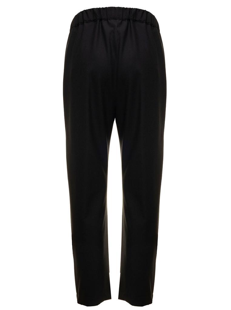 商品SEMICOUTURE|Semicouture Womans Black Light Wool Blend Trousers With Bow,价格¥1164,第4张图片详细描述