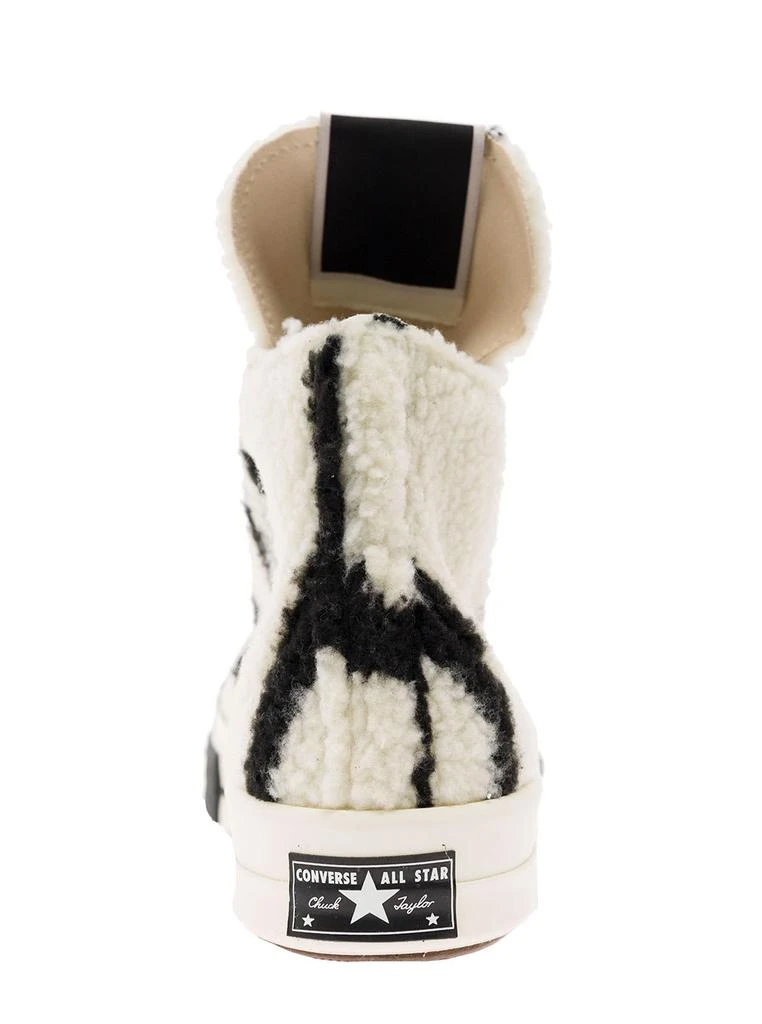 商品DRKSHDW|Black And White Shearling Sneakers In Cotton Man,价格¥1507,第4张图片详细描述