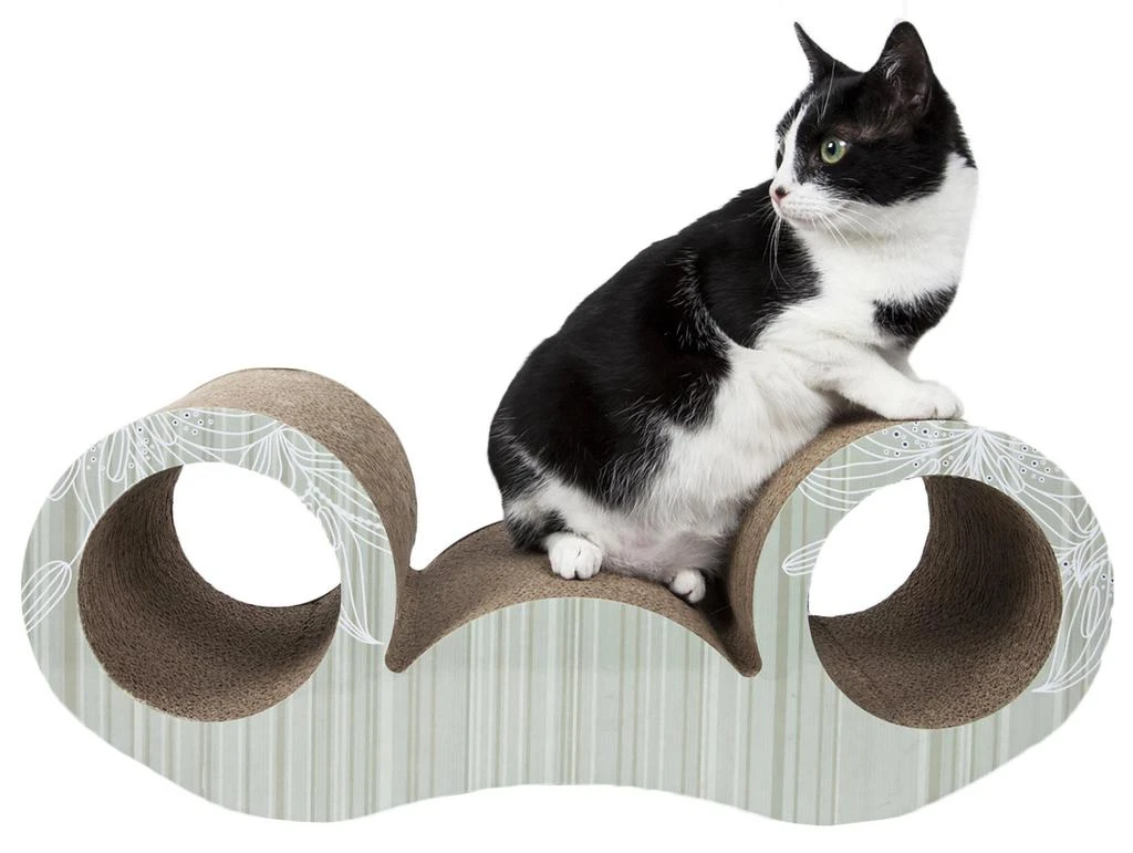 商品Pet Life|Pet Life  'Binocular' Premium Quality Kitty Cat Scratcher Lounger Lounge with Catnip,价格¥405,第2张图片详细描述