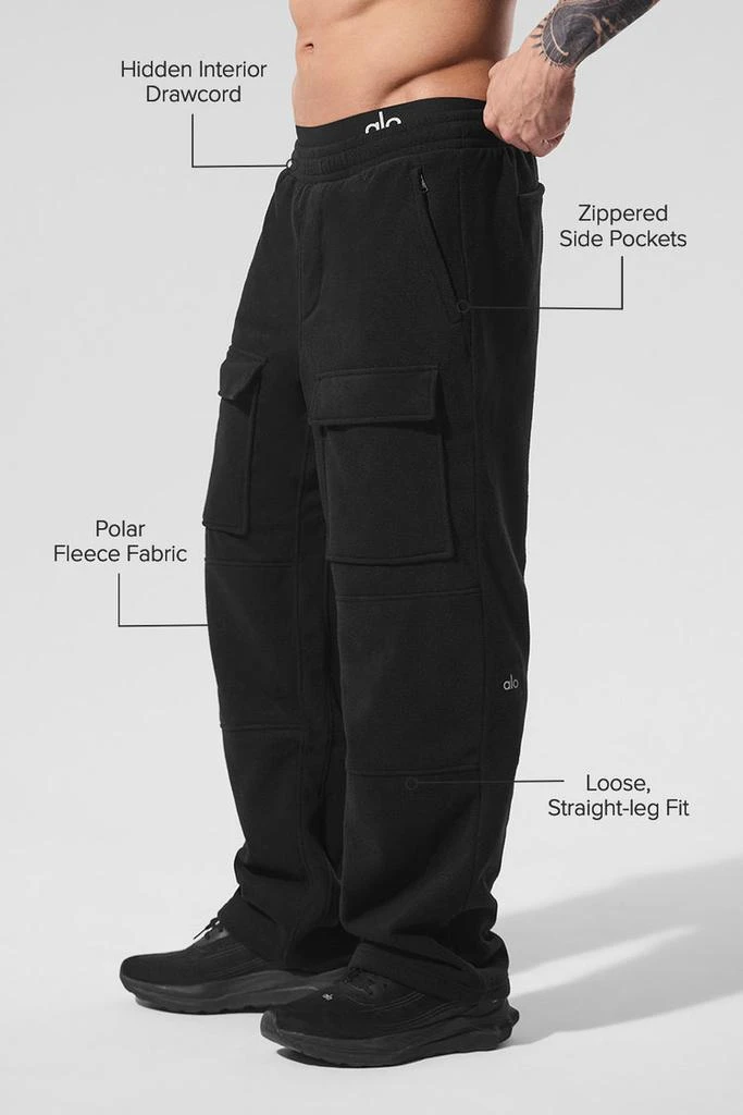 商品Alo|Polar Fleece Ridge Cargo Pants - Black,价格¥992,第2张图片详细描述