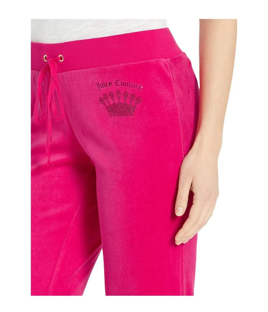 商品Juicy Couture|Juicy Crown Velour Logo Del Rey Pants,价格¥211,第4张图片详细描述