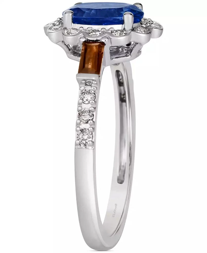 商品Le Vian|Blueberry Tanzanite (1 ct. t.w.), Chocolate Quartz (1/5 ct. t.w.) & Nude Diamond (1/4 ct. t.w.) Halo Ring in 14k White Gold,价格¥9279,第3张图片详细描述