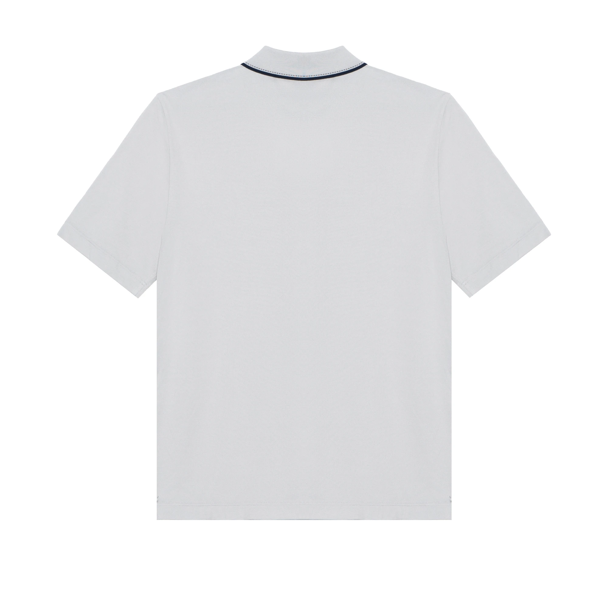 商品[国内直发] Hermes|爱马仕 SS24 纯色Logo刺绣贴袋休闲短袖Polo衫 男款 雾气白,价格¥4186,第3张图片详细描述