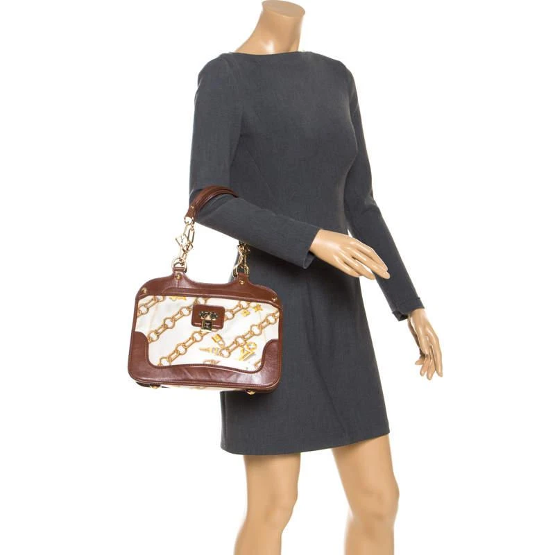 商品[二手商品] Louis Vuitton|Louis Vuitton Brown/White Monogram Coated Canvas Linda Charms Bag,价格¥6855,第2张图片详细描述