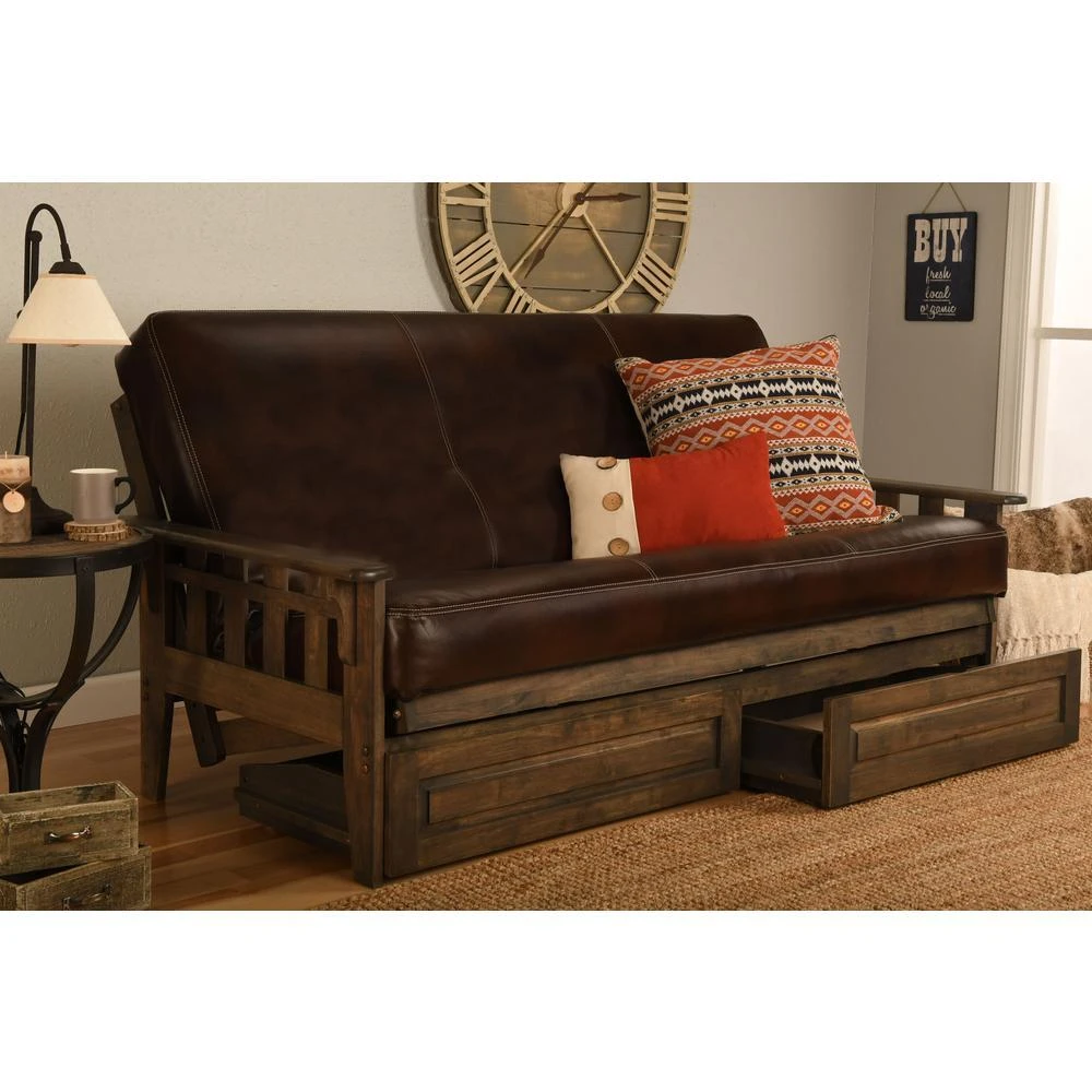 商品KODIAK|Tucson Frame-Rustic Walnut Finish-Oregon Trail Java Mattress-Storage Drawers,价格¥8432,第3张图片详细描述