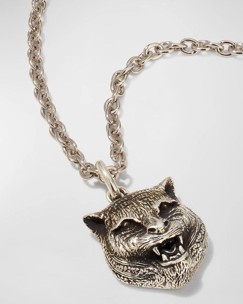 商品Gucci|Feline Head Sterling Silver Necklace,价格¥3280,第3张图片详细描述