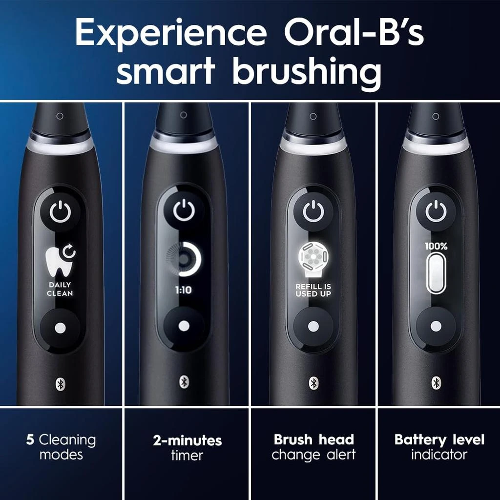 Oral-B iO Series 7 Electric Toothbrush with 2 Replacement Brush Heads, Black Onyx 商品