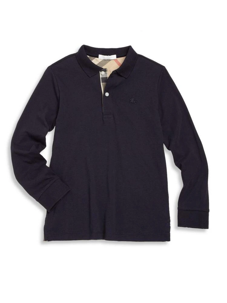 商品Burberry|Burberry - Little Boy's & Boy's Check Placket Polo Shirt,价格¥557,第1张图片